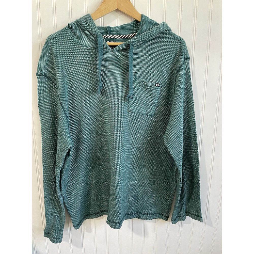 Point Zero Shirt Mens XXL Thermal Hoodie Waffle Knit Long‎ Sleeves Pocket 2XL